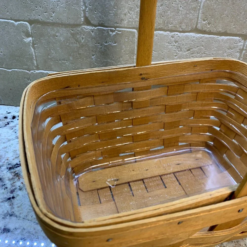 Longaberger Basket with liner Vintage 1997 Handwoven
